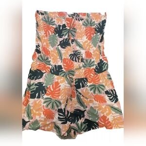 Tropical Print Romper One-Piece Shorts SERRA  Size XL